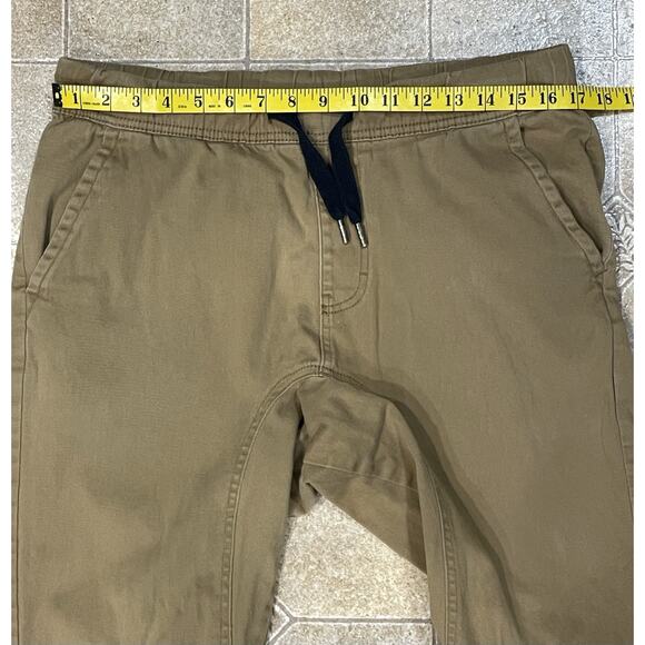 WT02 Elastic Waist Pull On Drawstring Jogger Pants Brown Men’s Size Medium - Picture 3 of 13